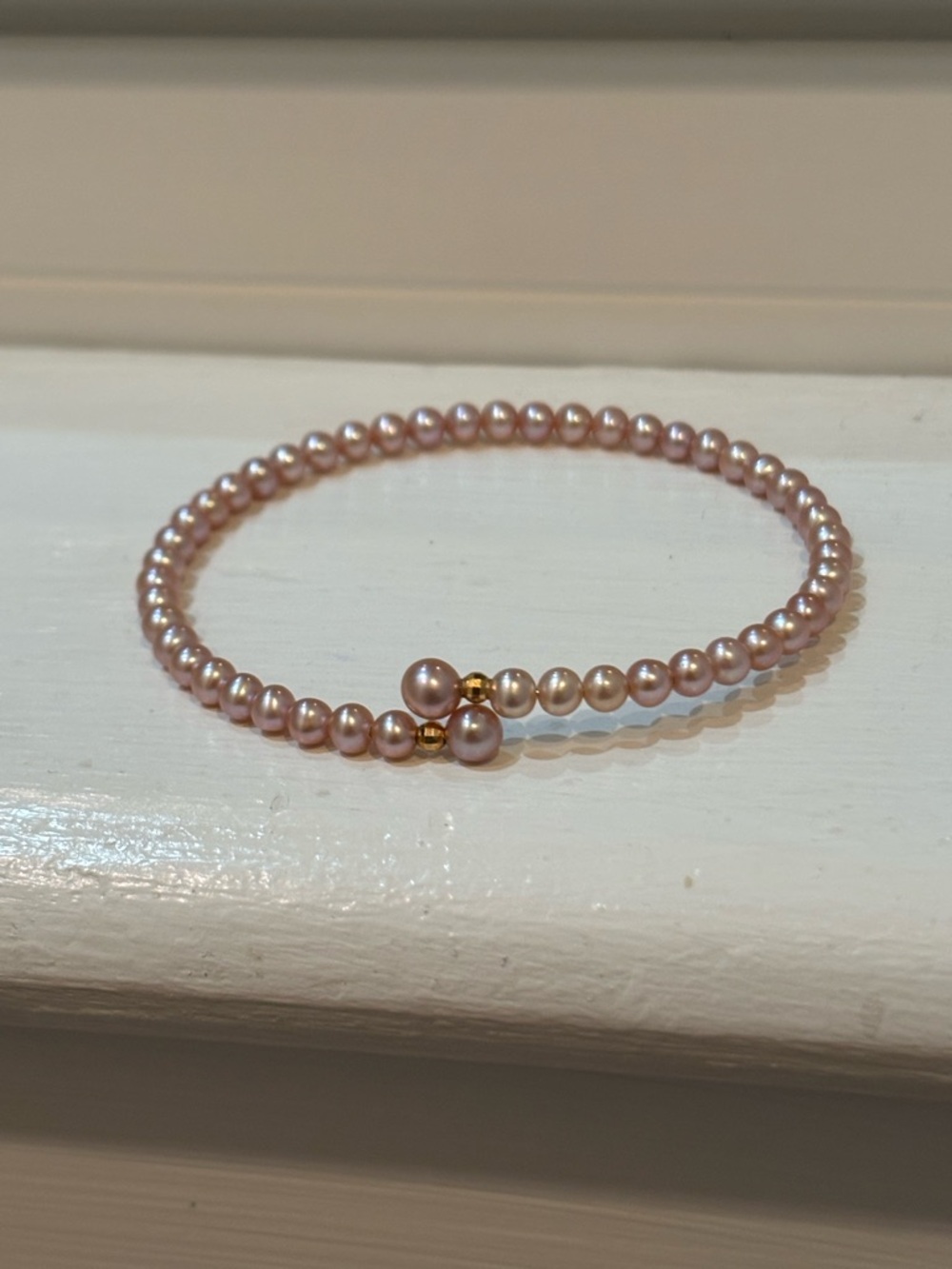 NWOT Pink Freshwater Pearl Bangle